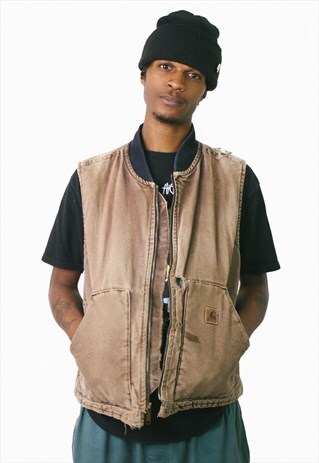 VINTAGE BEAT UP CARHARTT GILET JACKET
