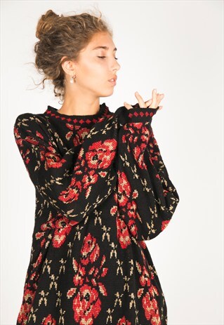 VINTAGE 80S CASUAL KNIT JUMPER / R02788