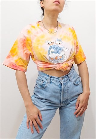 VINTAGE REWORKED TIE DYE DONALDSON LUXURY DISNEY T-SHIRT
