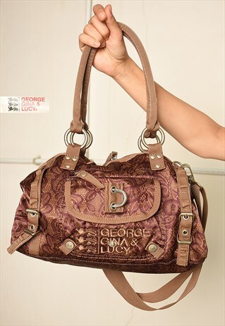 Y2K RETRO KITSCH GEORGE GINA & LUCY MONOGRAM SHOULDER BAG
