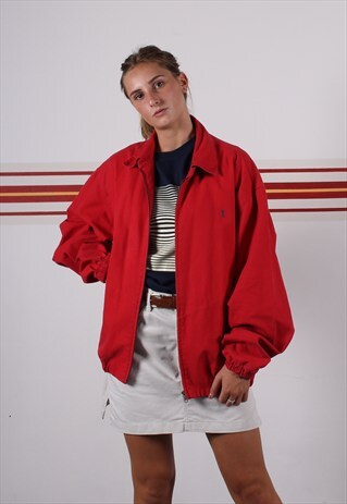 YSL RED YVES SAINT LAURENT HARRINGTON JACKET