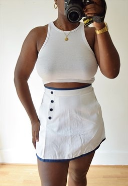 Vintage Tennis Skirt White 