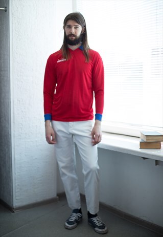 VINTAGE 80'S RED DIADORA FOOTBALL TOP
