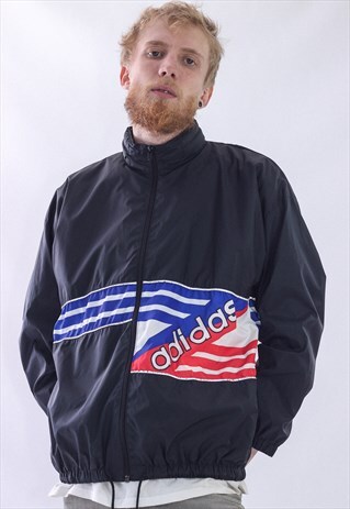 VINTAGE MENS ADIDAS BIG LOGO WINDBREAKER SUIT JACKET