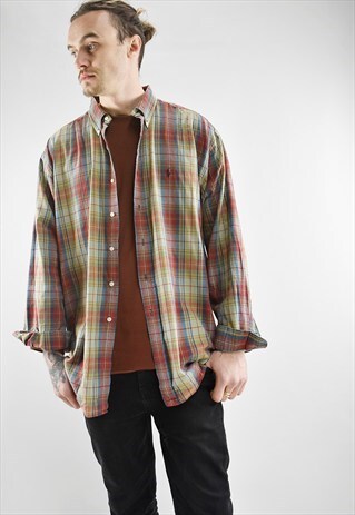 VINTAGE 90S RALPH LAUREN MULTI CHECK PLAID SHIRT