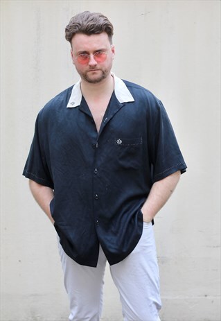 NAT NAST USA 90S CUBAN COLLAR SUPER SOFT VINTAGE SHIRT