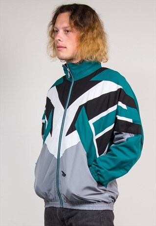 90'S VINTAGE WAVEY COLOURBLOCK TRACKSUIT JACKET
