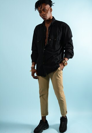 BLACK WESTERN DENIM SHIRT