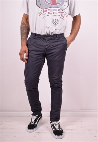 BLAUER MENS VINTAGE TROUSERS W32 L32 BLUE 90S
