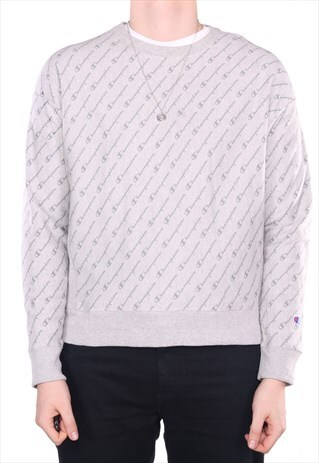 VINTAGE CHAMPION - GREY REVERSE WEAVE CREWNECK SWEATSHIRT -