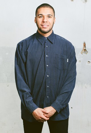 VINTAGE 90S PATTERNED CORDUROY SHIRT