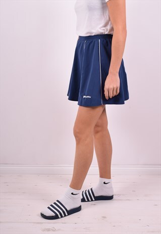 LOTTO WOMENS VINTAGE SKIRT W28 BLUE 90'S