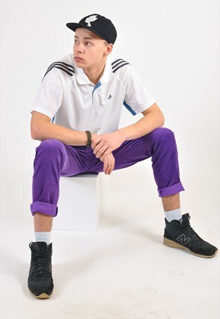 VINTAGE ADIDAS POLO SHIRT IN WHITE
