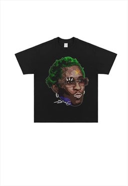 Black Young Thug Graphic Cotton fans T shirt tee