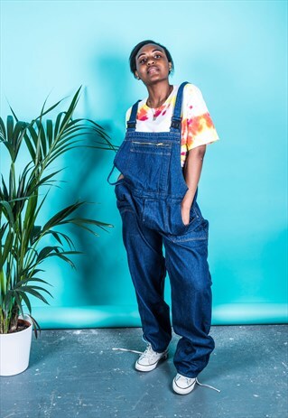 VINTAGE DUNGAREES IN BLUE DENIM
