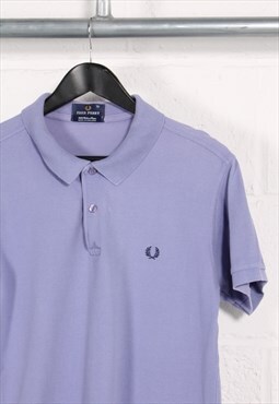 Vintage Fred Perry Polo Shirt in Purple Short Sleeve Tee XS