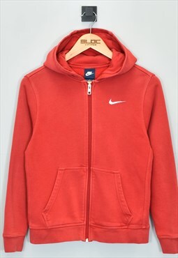 Vintage Nike Zip Up Hooded Sweatshirt Red XXSmall
