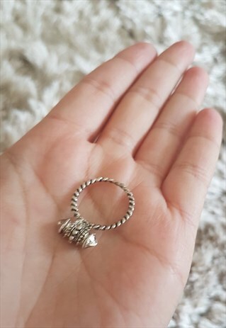 SILVER PLATED BOHEMIAN RING
