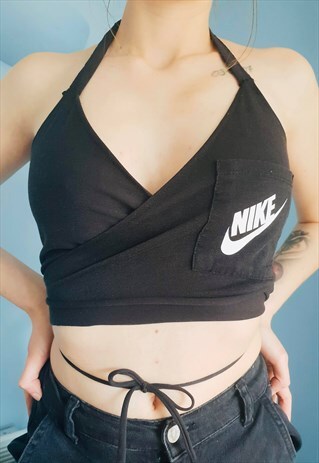 REWORKED NIKE WRAP TOP