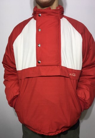 VINTAGE 90' OLDSCHOOL COOL RED COCA COLA UNISEX JACKET