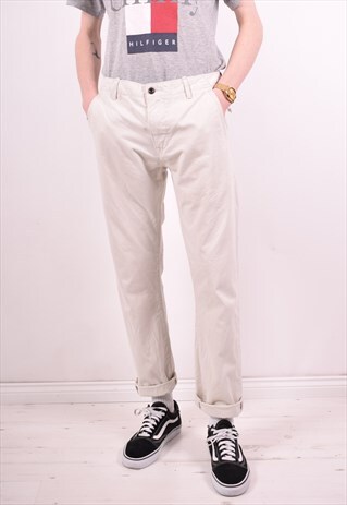LEVI'S MENS VINTAGE TROUSERS W32 L32 BEIGE 90S