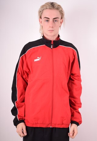 PUMA MENS VINTAGE TRACKSUIT TOP JACKET XL RED 90S