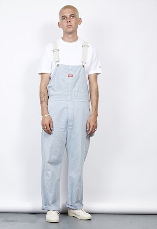VINTAGE 90'S DICKIES PASTEL BLUE DUNGAREES