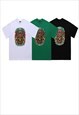 GUNS AND ROSES T-SHIRT SKULL PRINT TEE METAL BAND TOP WHITE