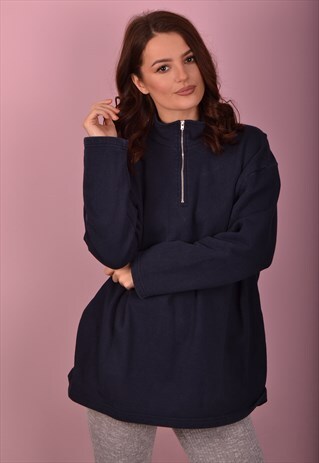 BLUE DKNY 1/4 ZIP JUMPER GJ4247
