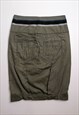 MARITHE FRANCOIS GIRBAUD Y2K KHAKI CARGO MIDI SKIRT