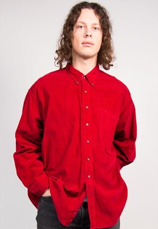 VINTAGE 90'S RED CORD SHIRT