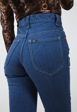 VINTAGE 70S LEE HIGH WAISTED JEANS DARK BLUE / 2257