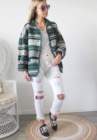 VINTAGE JACKET ETHNIC PRINT ONE SIZE