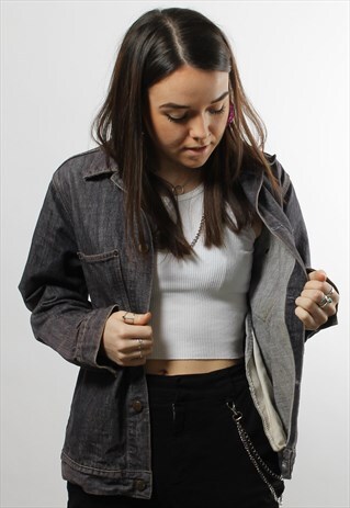 VINTAGE LEVI'S DARK BLUE / GREY DENIM JACKET