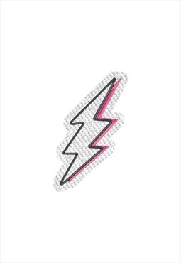 Embroidered Lightning Bolt iron on patch / sew on patches