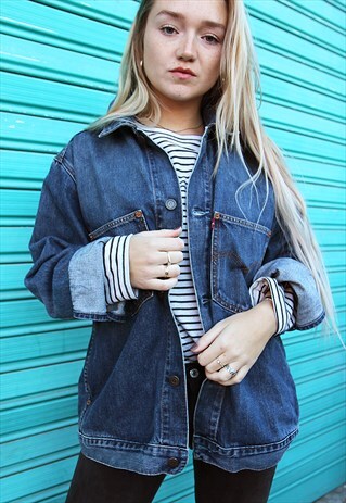 ORIGINAL LEVI'S MID WASH BLUE OVERSIZED DENIM JACKET