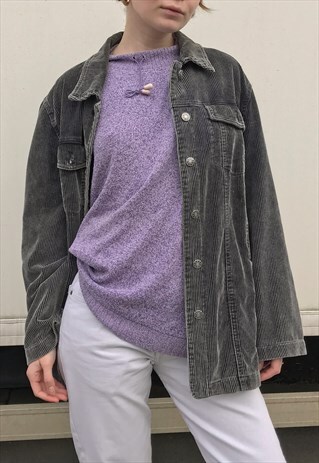 80S GREY CORDUROY JACKET