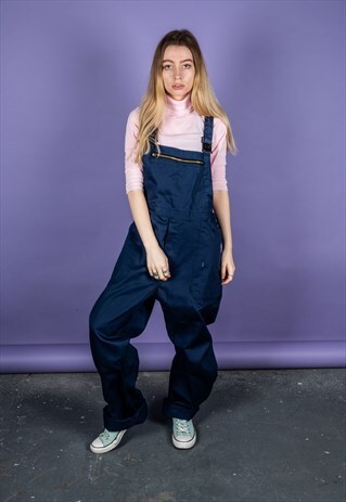 VINTAGE WORKER DUNGAREES IN BLUE