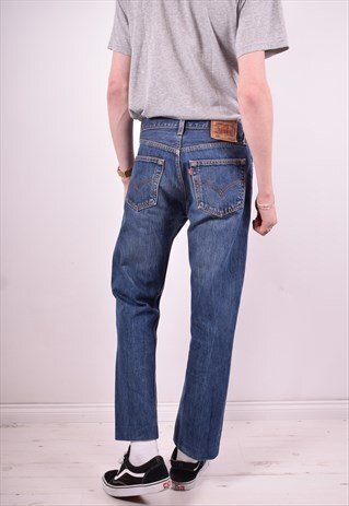 LEVI'S 501 MENS VINTAGE JEANS W32 L28 BLUE 90'S