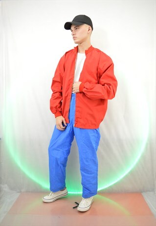 RED VINTAGE BOMBER JACKET