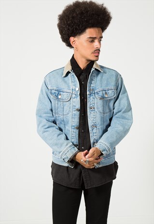 VINTAGE 80S LEE LINED DENIM JACKET / S4624