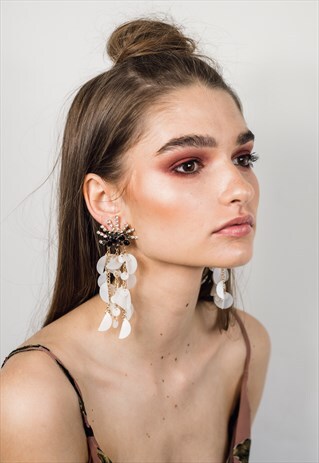 PARTY EARRINGS WHITE