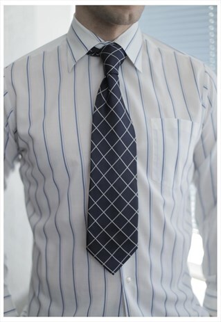 VINTAGE 80'S NAVY RHOMBUS TIE