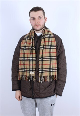 BURBERRY VINTAGE SCARF MEN PURE CASHMERE