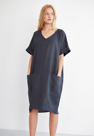 RUBY LINEN DRESS / OVERSIZED CASUAL LINEN DRESS