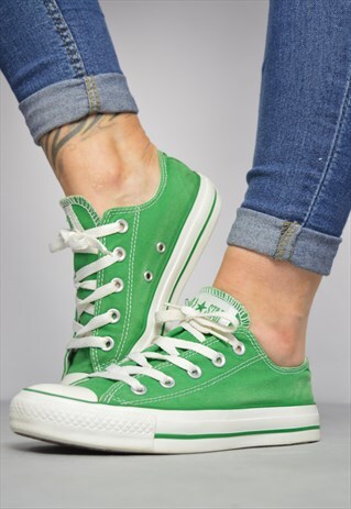 VINTAGE 90S CONVERSE GREEN OX SHOES TRAINERS PREPPY RETRO