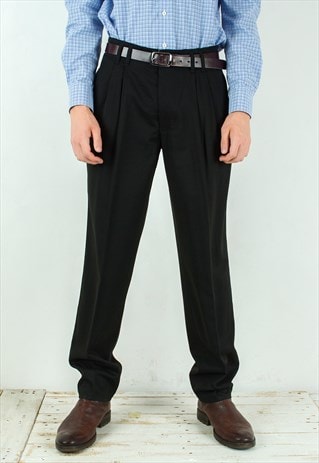 VINTAGE THE BEST BY BUMSTARK W35 L34 FORMAL WOOL SUIT PANTS