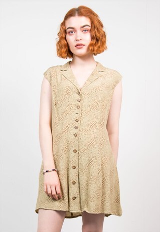 VINTAGE 90'S SNAKE SKIN PATTERN MINI DRESS