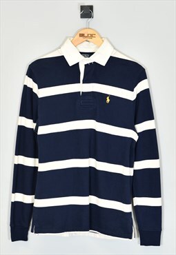 Vintage Ralph Lauren Rugby Shirt Blue Small