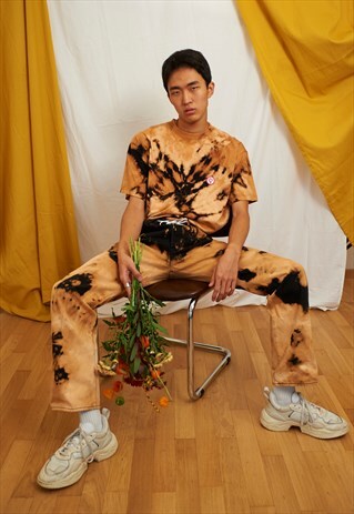 UNISEX REWORKED CUSTOMED TIE N DYE T-SHIRT